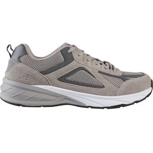 size 10.5-BCG Men's Gray Memory Foam Mesh Suede Walking Sneakers Athletic